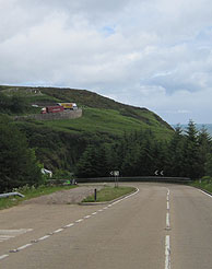 The steep hills at Barriemore in Scotland